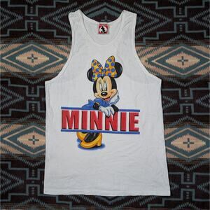 Vintage Minnie Mouse Disney Made In USA Tank top Size Large 90s Disney Store
